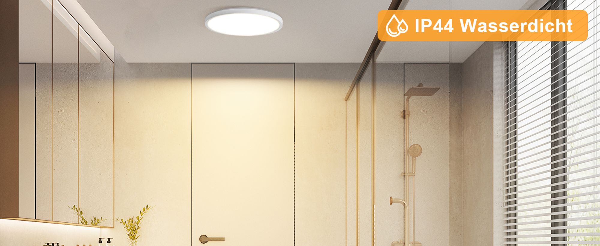 ZMH Deckenlampe LED Deckenleuchte Flach Schlafzimmerlampe 18CM Badezimmerlampe 15W Küchenlampe Schlafzimmer weiß Deckenbeleuchtung Flurlampe Decke Badlampe 4000K für Küche Flur