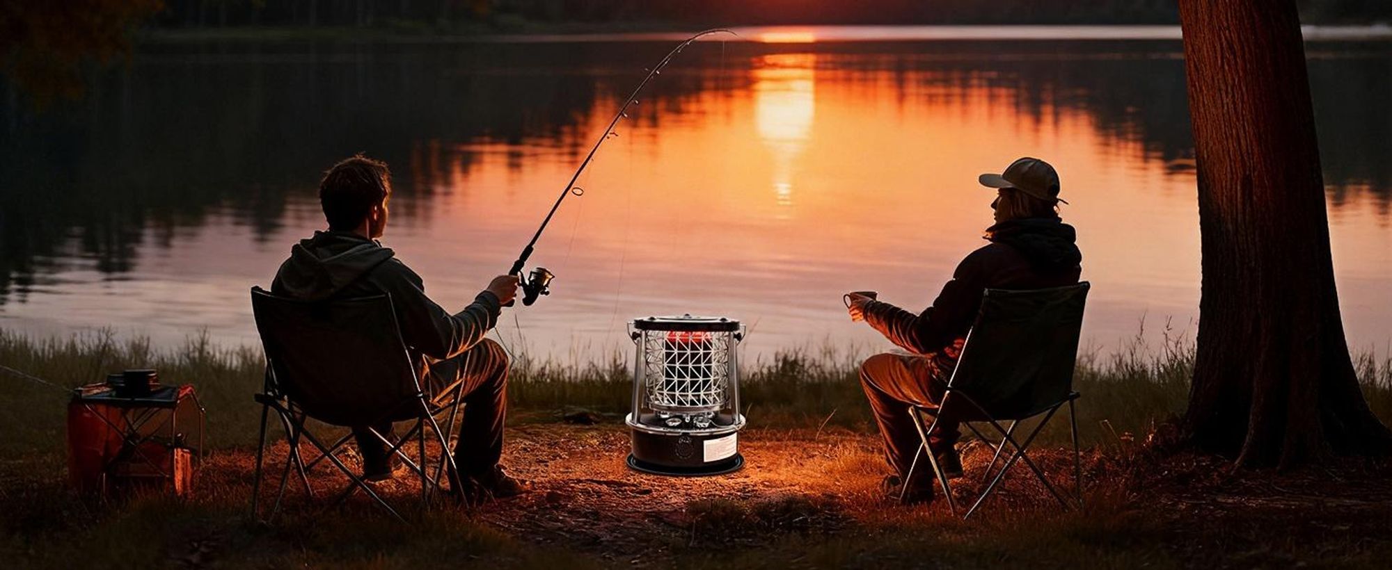 Mobiler Heizstrahler 2600W, Petroleum-Kerosinofen für Outdoor & Camping, Dochtheizung, 5L Tank, 12,5h Laufzeit, stromlos