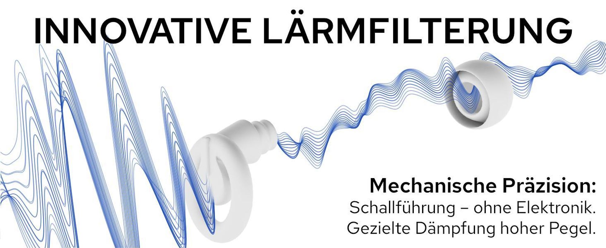 Grafische Darstellung der Schallführung und Lärmreduzierung