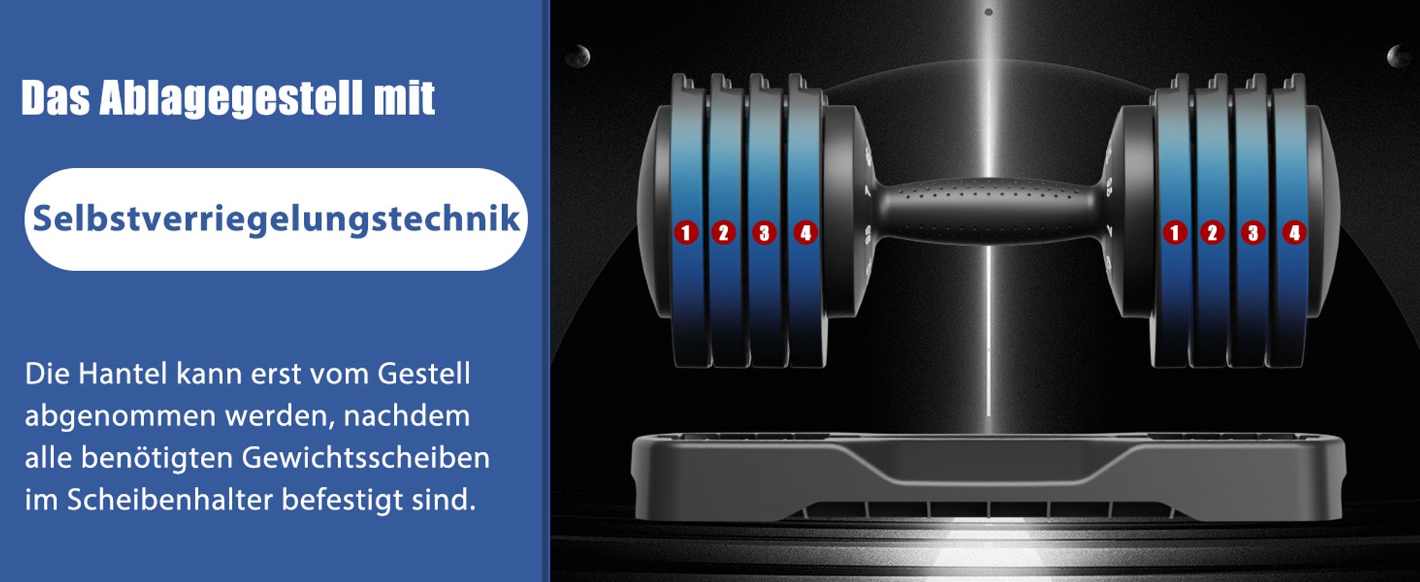 DH Fitlife Verstellbare Hanteln 12kg x 2, Platzsparende Kurzhanteln mit 5 Gewichtsstufen (2-12kg), 2er Set für Fitness und Körpertraining