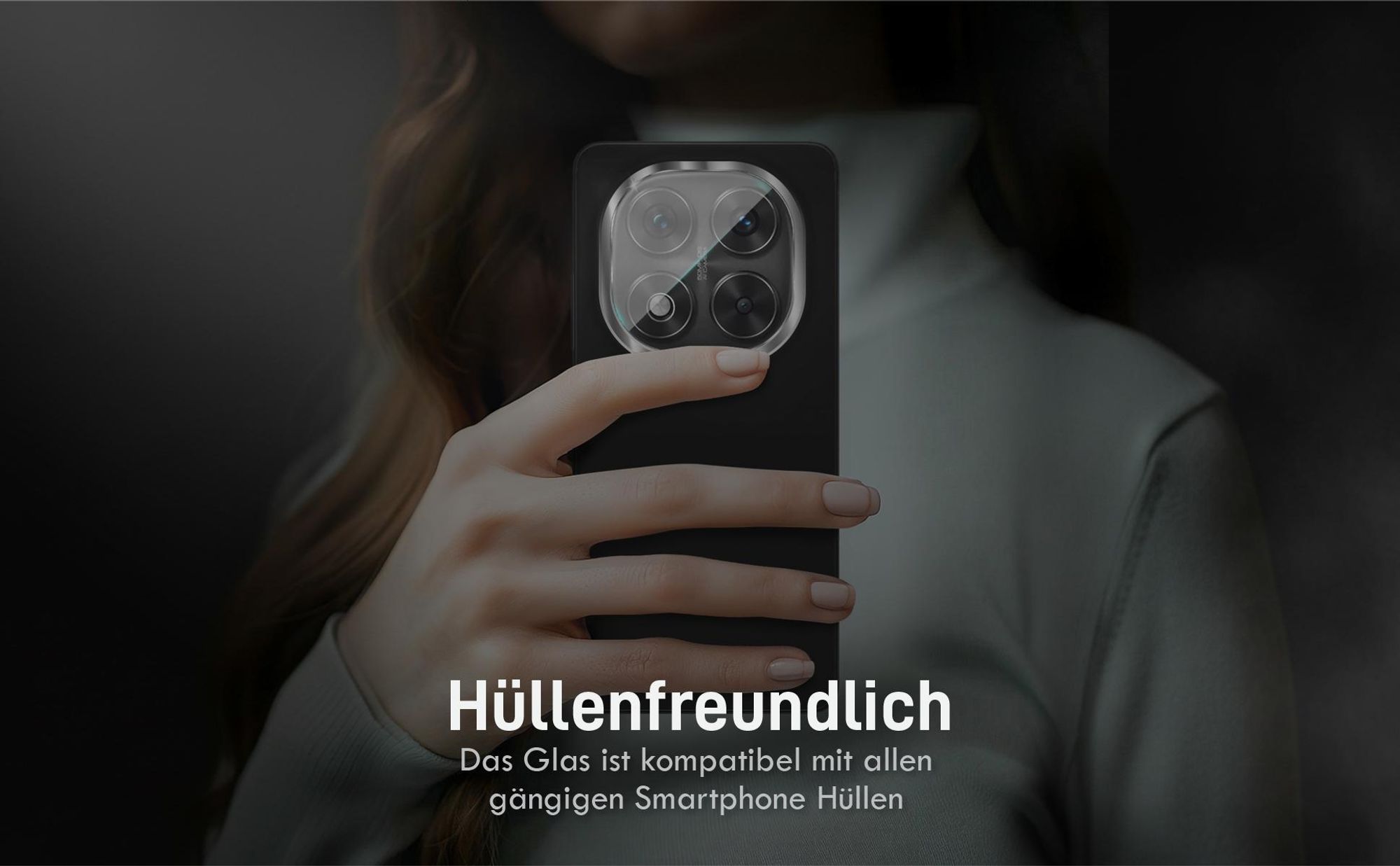 4x 9H Schutzglas (2x Kamera + 2x Display) Xiaomi Redmi Note 14 Pro+ 5G in passgenauem Design