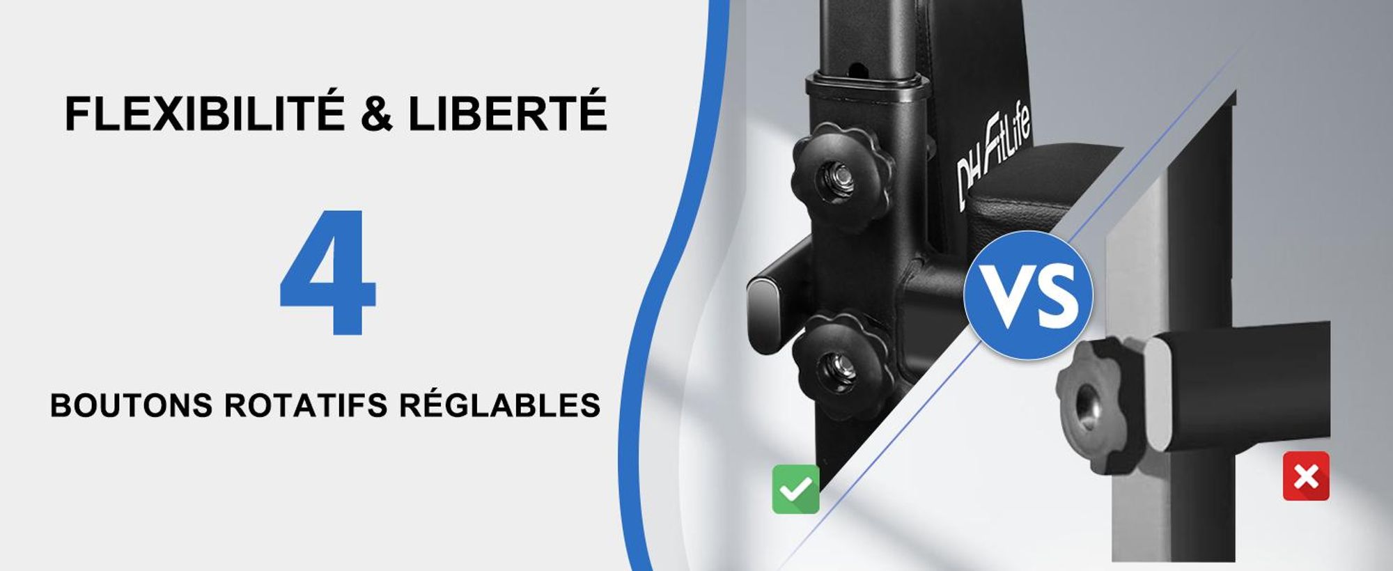DH FitLife Power Tower Dip Station – Station de Musculation avec Barre de Traction et Barres de Dip pour Entraînement à Domicile