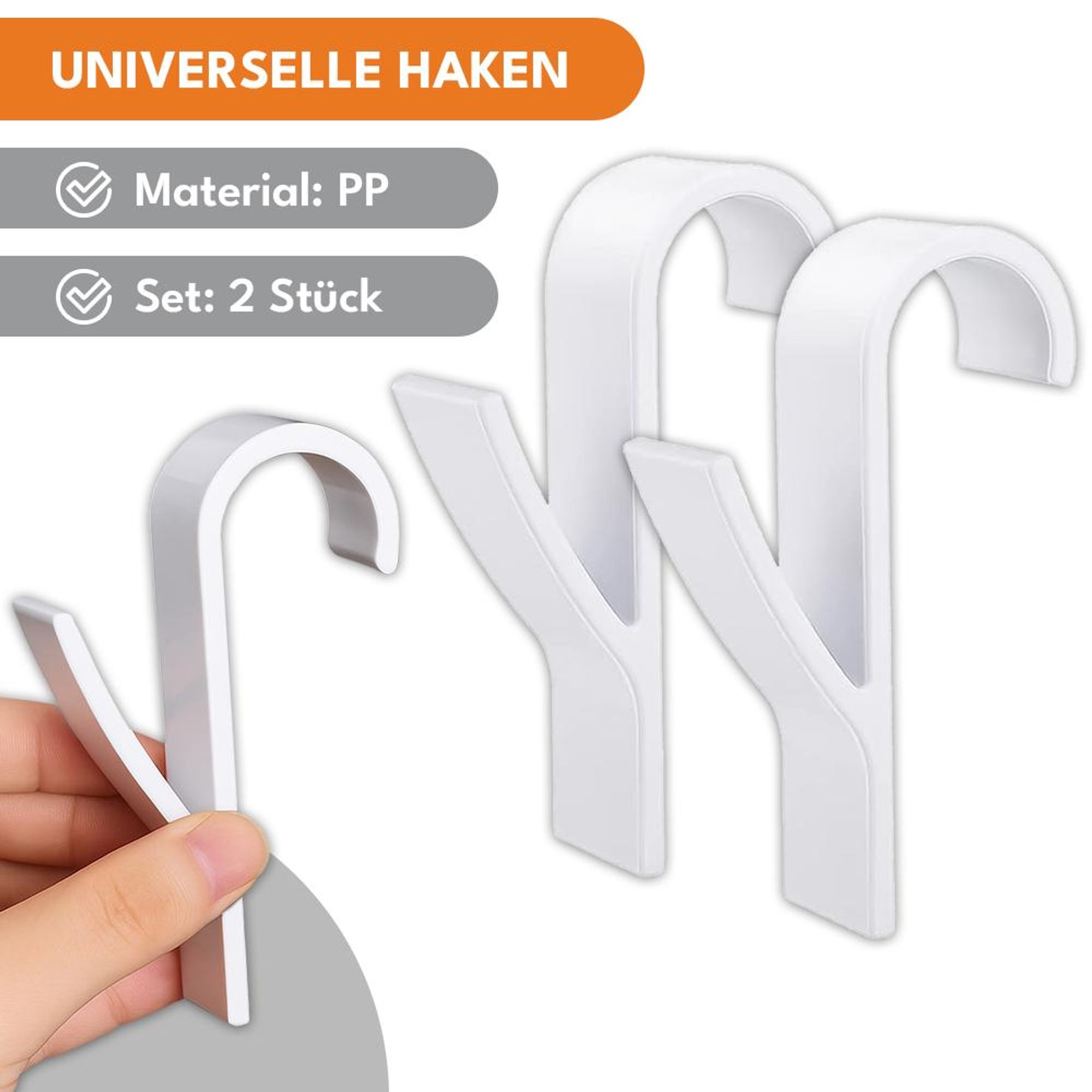 KRUMAD Heizkörper Haken 2er Set – Handtuchhalter Heizung ohne Bohren aus PP – Halter zum Einhängen für Badheizkörper, ideal für Handtücher & Bademänt