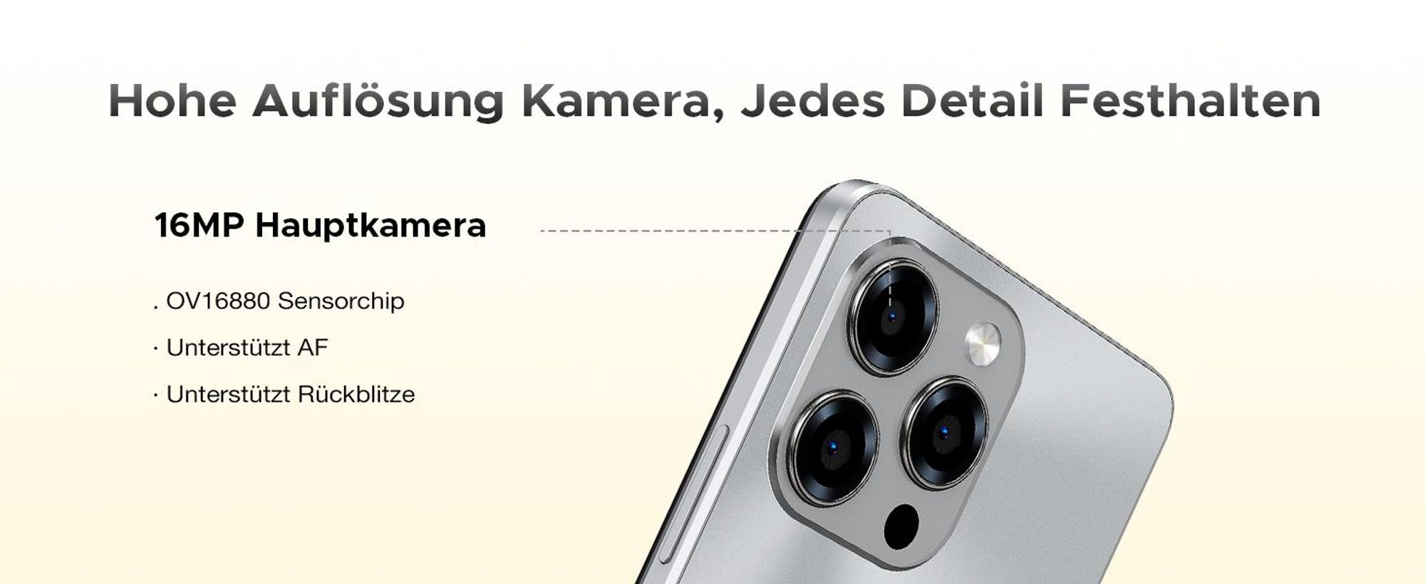 DOOGEE Note 58 Smartphone Handy, Android 16, 6,75" 90Hz, 6250mAh Akku, 32GB RAM+128GB ROM, 4G, 16MP, NFC, Gesichtserkennung, ohne Vertrag