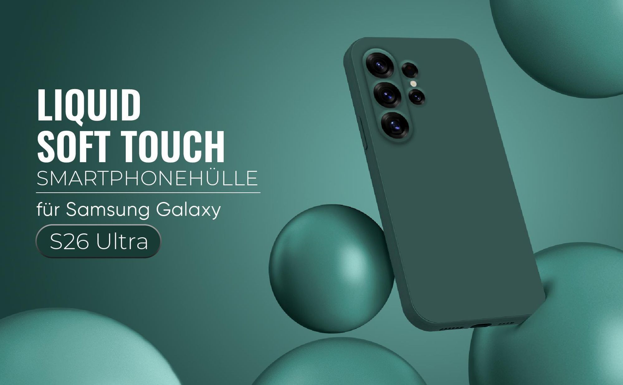 Liquid Soft Touch Smartphone Hülle in Grün für Samsung Galaxy S26 Ultra