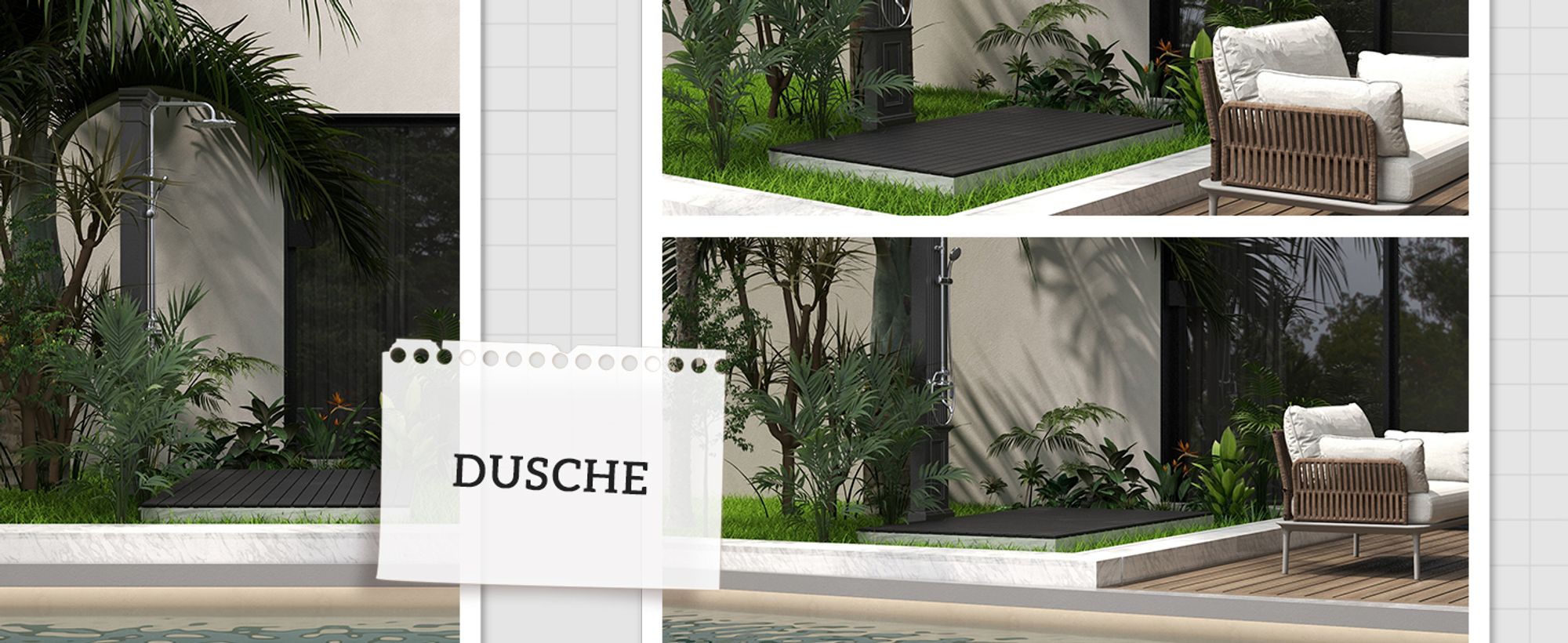 Outsunny 9 er Set Terassenfliesen Balkon Patio 30 x 30 cm Kunststoff Dunkelgrau