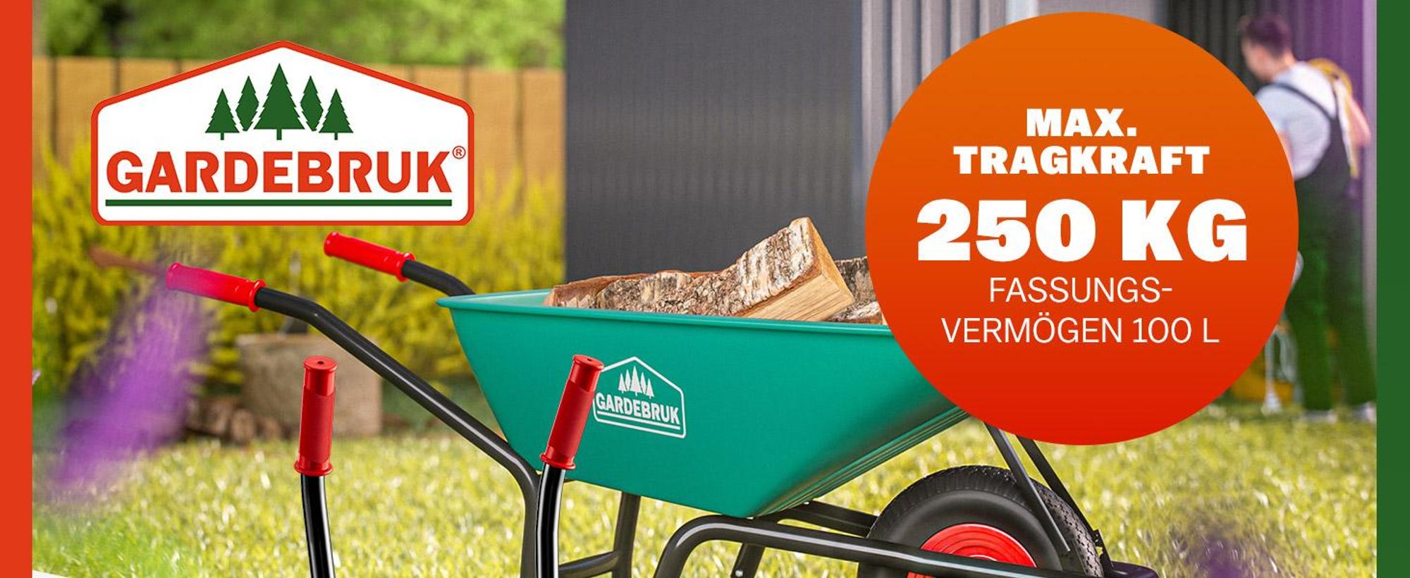 GARDEBRUK® Schubkarre 100L 250kg
