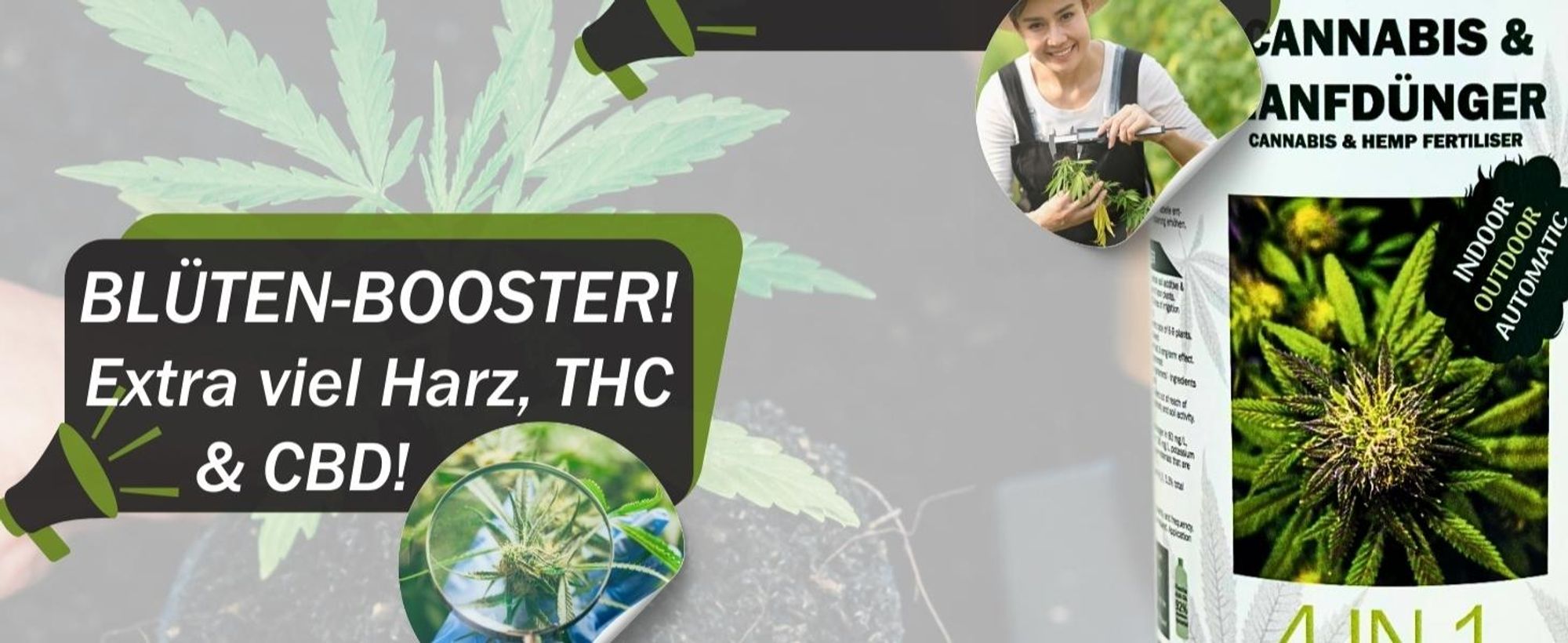 GreenPanda Dünger für Indoor & Outdoor - 1l Konzentrat für Pflanzen Hanf - Magnesium Calcium Dünger