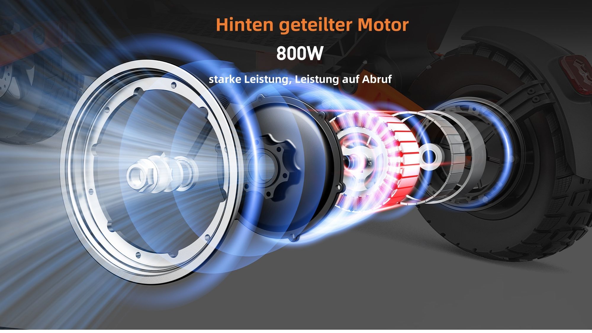 Elektroroller JOYOR S8E - 800W Motor 48V26AH Batterie 10" Reifen Klappbar - Schwarz