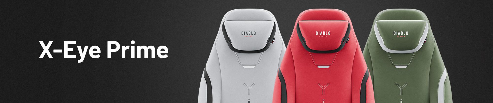 Diablo X.Eye Prime Gaming Stuhl mit Kühlfunktion Bürostuhl Schreibtischstuhl, Belastbar bis 140 kg, Größe Normal, Farbe Grau