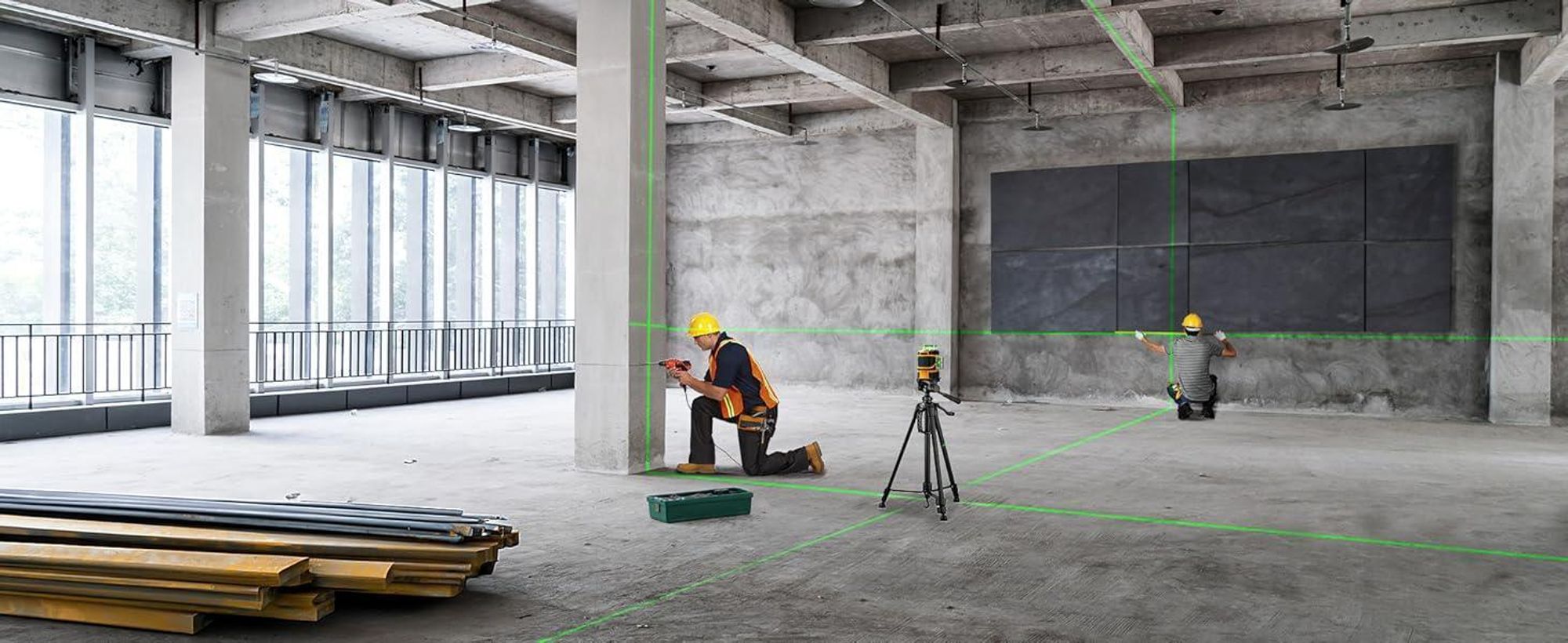 CIGMAN CM-801 3D Laser-Nivelliergerät – 3x360°, grüner Laser, IP54, Fernbedienung