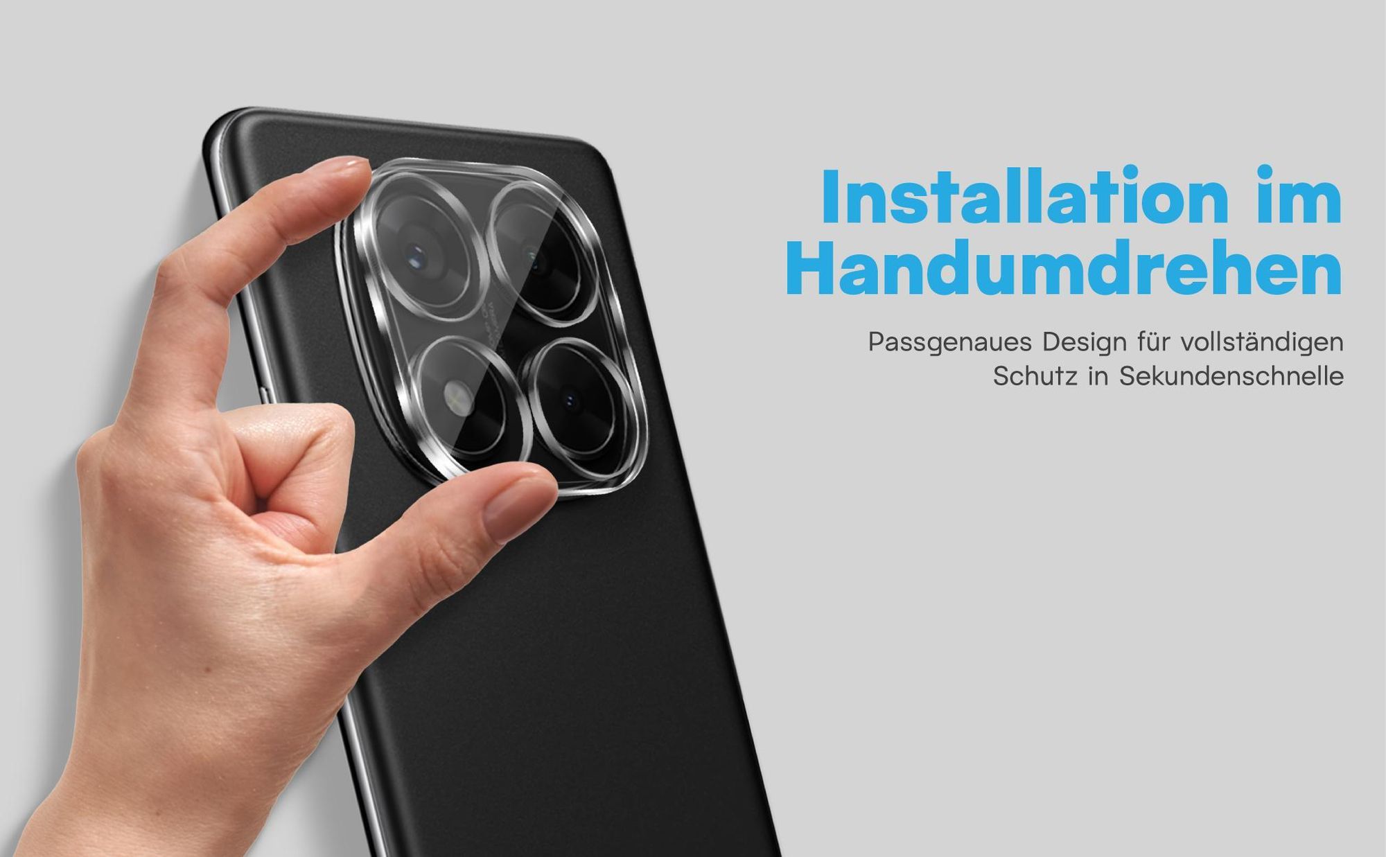 2x Kameraschutz aus 9H Glas für Xiaomi Redmi Note 14 Pro 5G in passgenauem Design