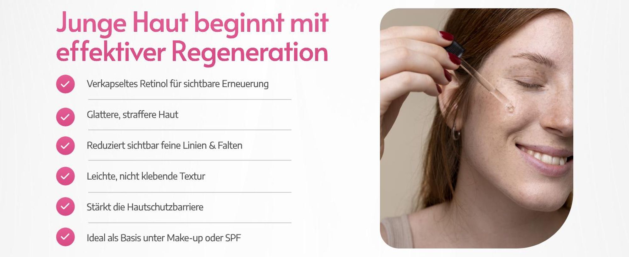 Retinol Gesichtsserum mit Hyaluronsäure Vitamin C Anti Aging & Anti Falten 60ml