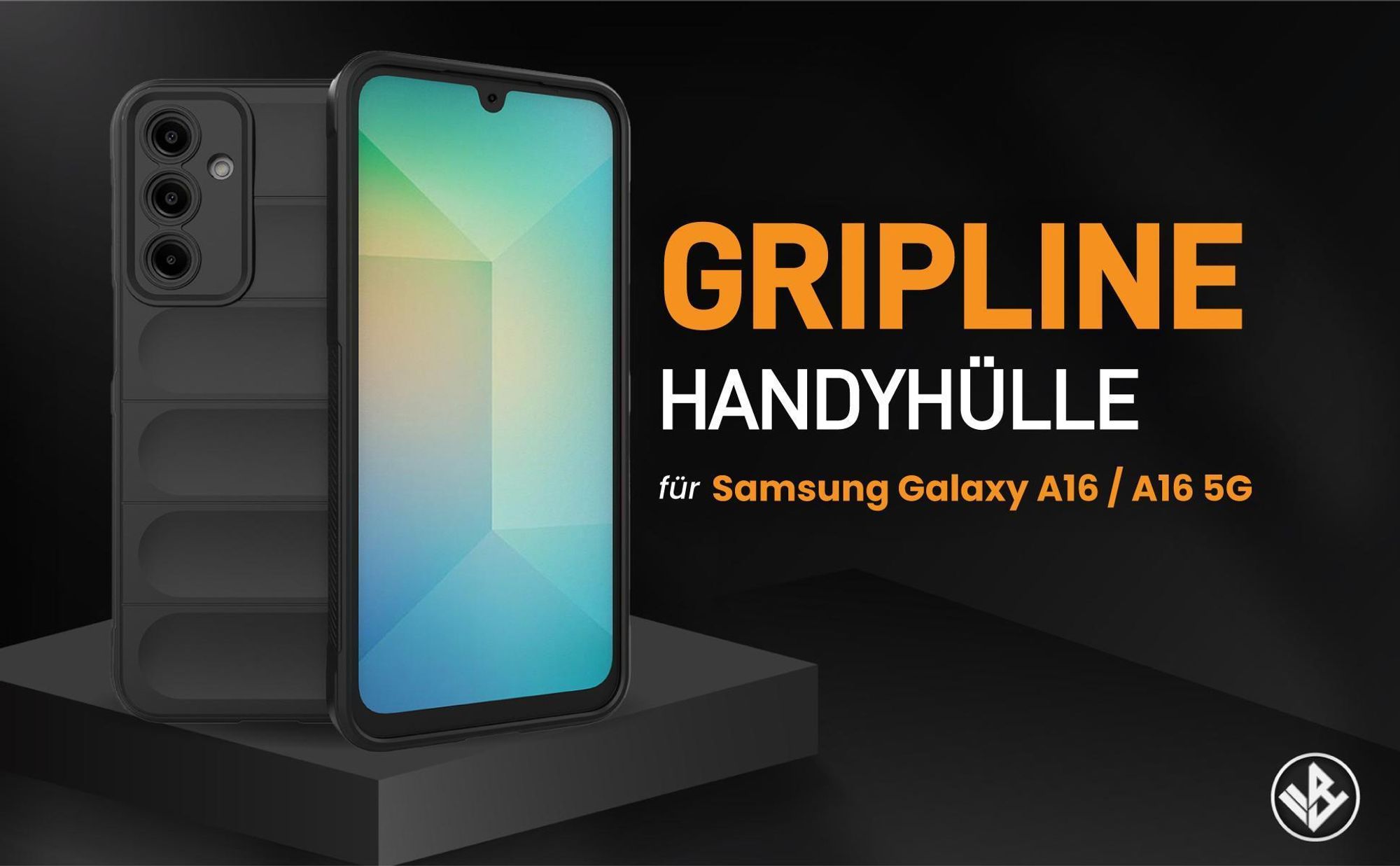 Schwarze ergonomische Grip Schutzhülle für das Samsung Galaxy A16 / A16 5G