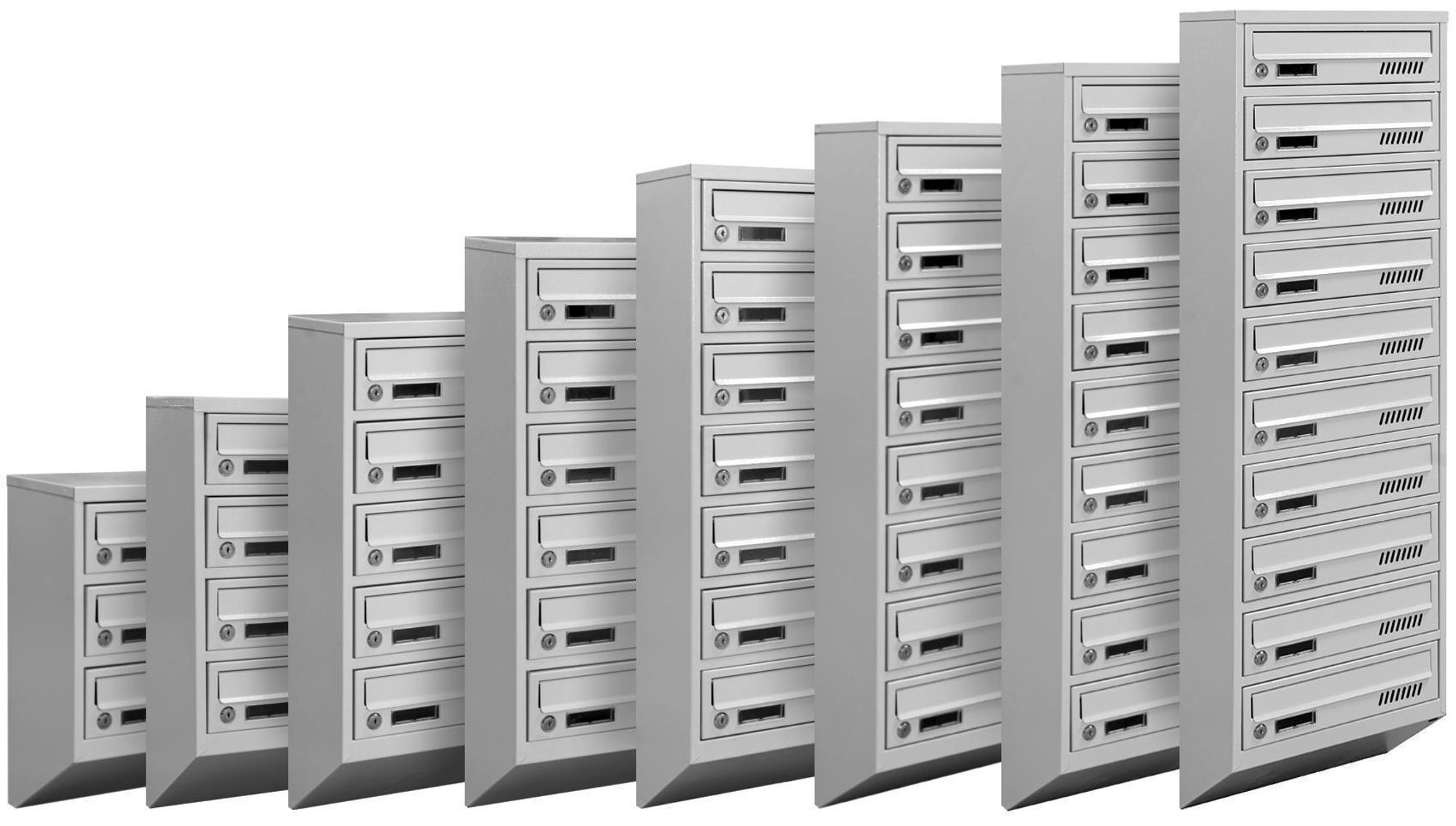Buzones de correo para condominios – RAL 7035 (Gris)