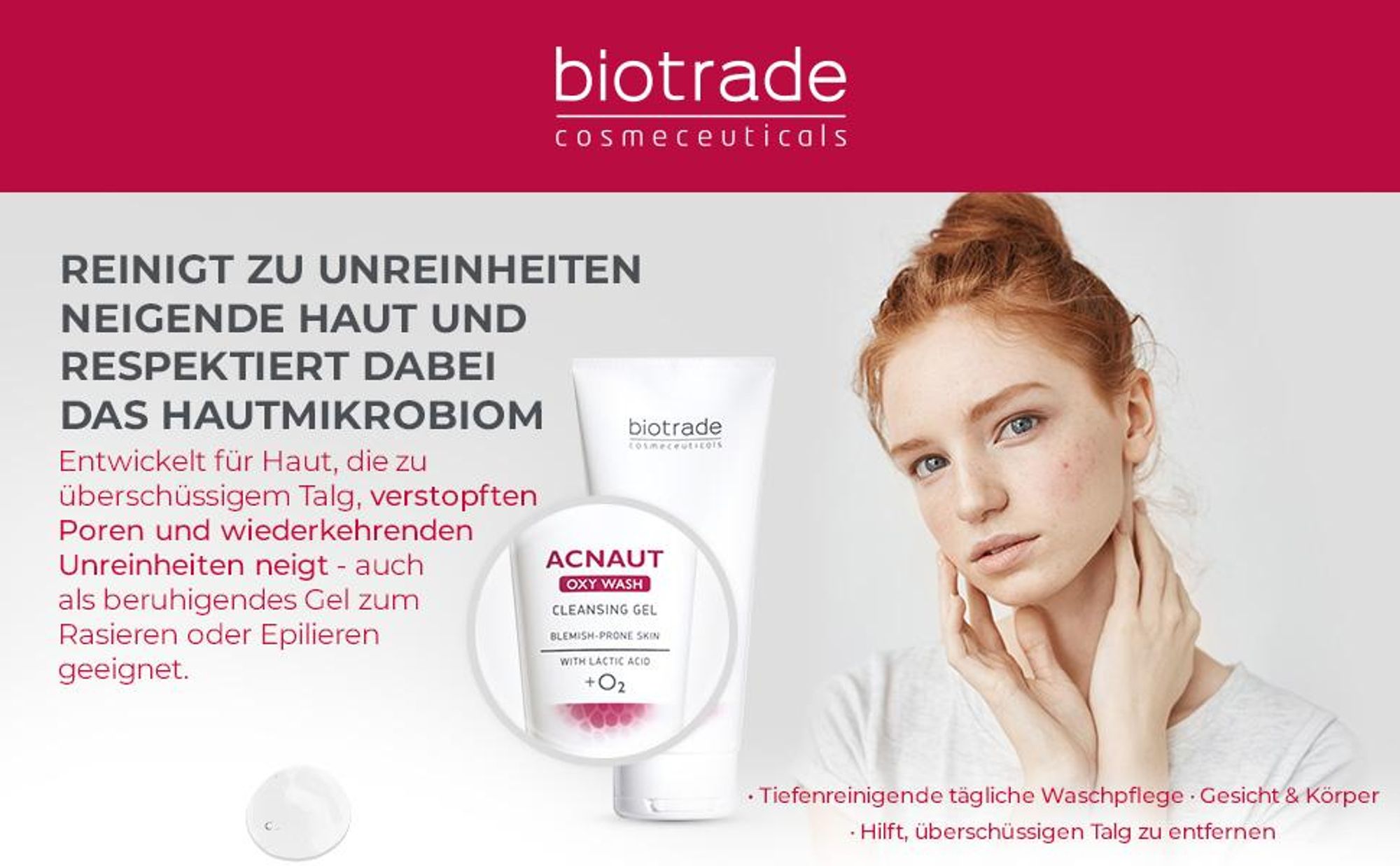 Reinigungsgel für problematische Haut Acnaut Oxy Wash 200ml