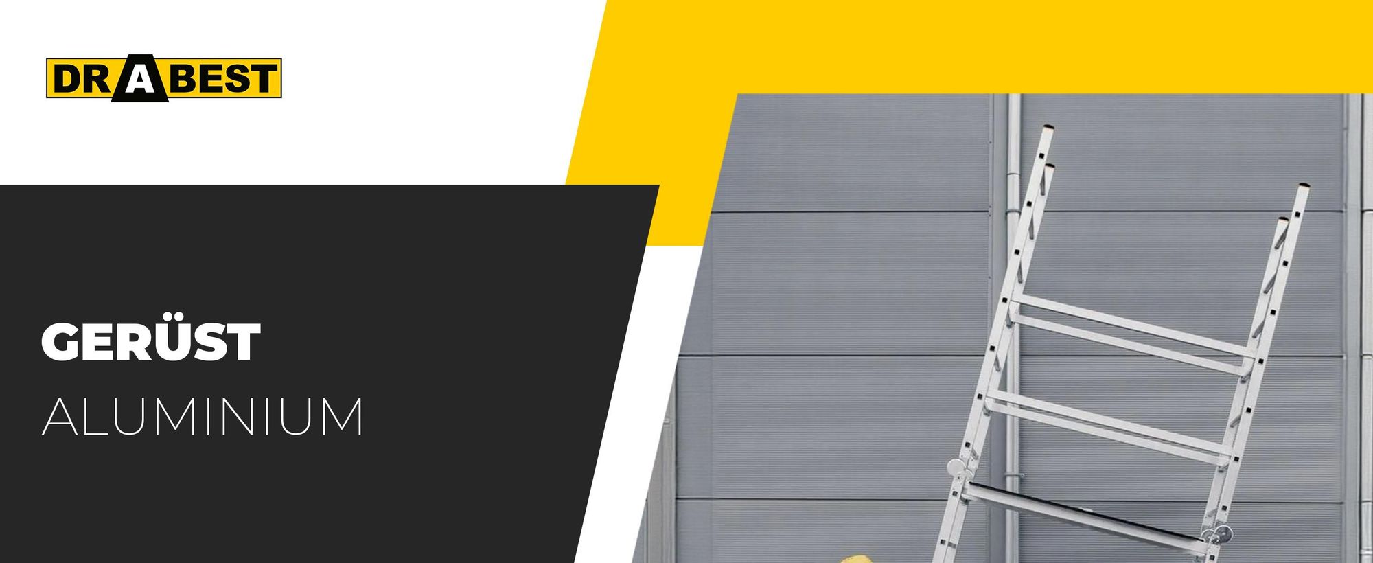 Drabest | Aluminiumgerüst - gerüst - Leitergerüst - leiter gerüst - bis zu 150kg - alu gerüst - arbeitsplattform - plattform alu gerüst