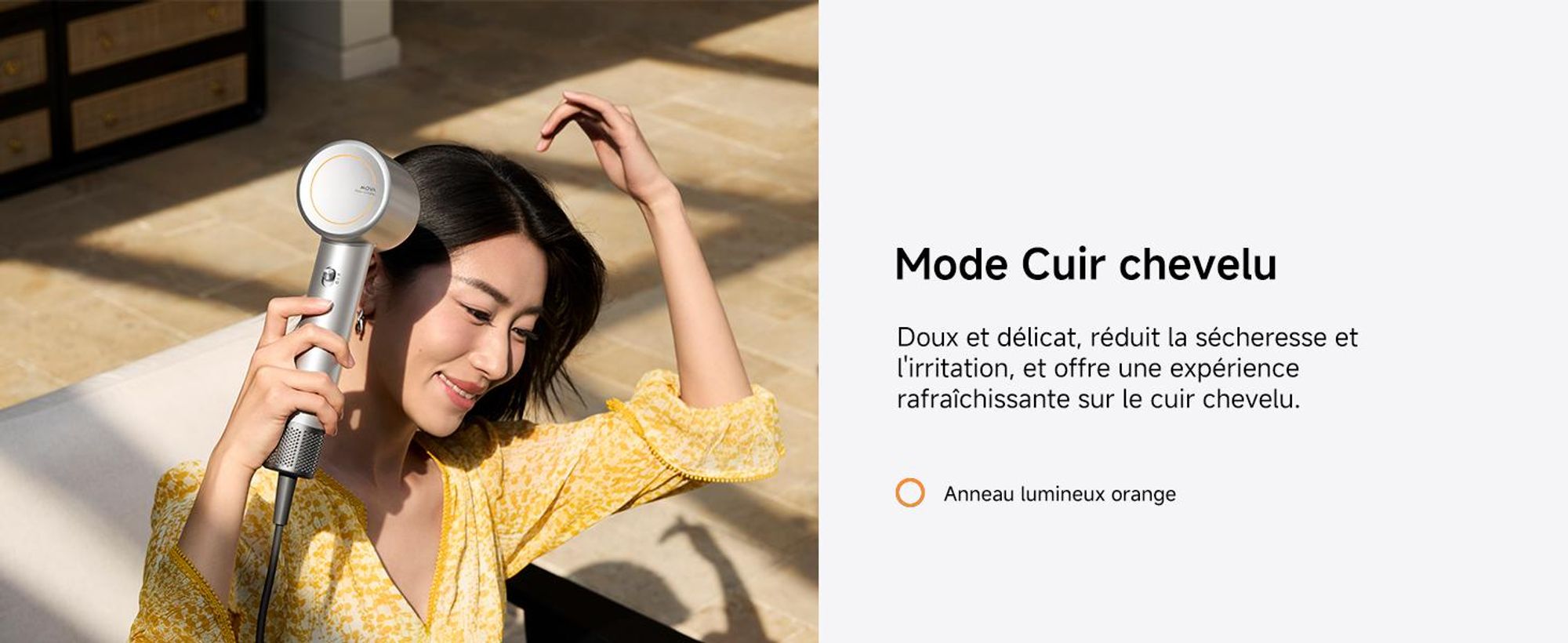 MOVA SHINE 10 Ion Hair Sèche-cheveux, séchage rapide, compact pour les voyages, moteur brushless 110 000 t/min, soin plasma, NTC Thermo-Control