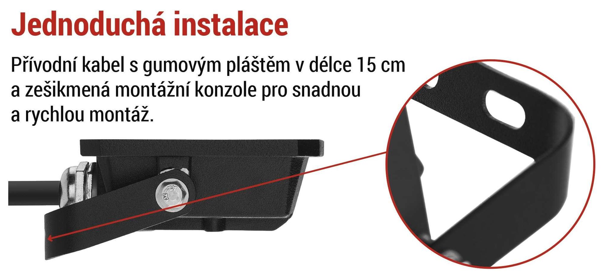 EMOS LED reflektor SIMPO 10 W, černý, neutrální bílá, ZS2213