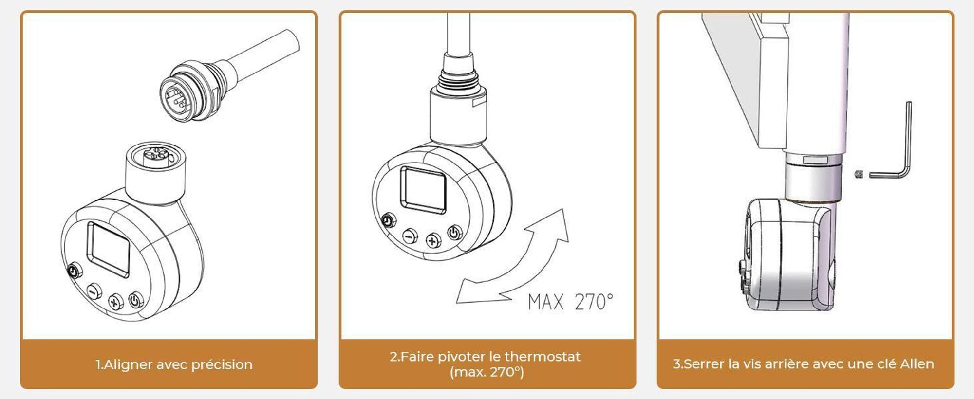 S'AFIELINA – Sèche-serviette électrique 1041×500 mm avec thermostat WiFi, minuterie programmable et écran LCD, 600 W, blanc, idéal pour salle de bain