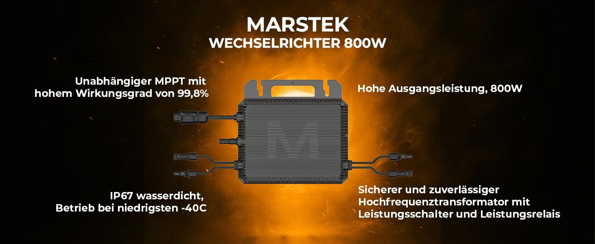 SUNNIVA® 2000W Balkonkraftwerk mit 4.48 kWh Speicher MARSTEK 2x B2500-D, 4x 500W BIFAZIAL FULLBLACK komplett Steckdose, PV Solaranlage + Solarspeicher