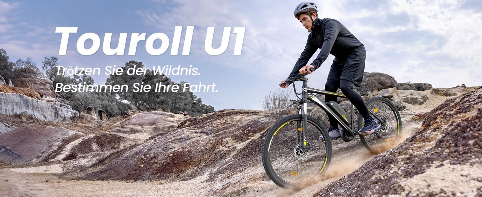 Touroll U1 26 E-Bike 26 Zoll 250W 468Wh Shimano 21-Gang 65km Reichweite StVZO IPX4 Schwarz