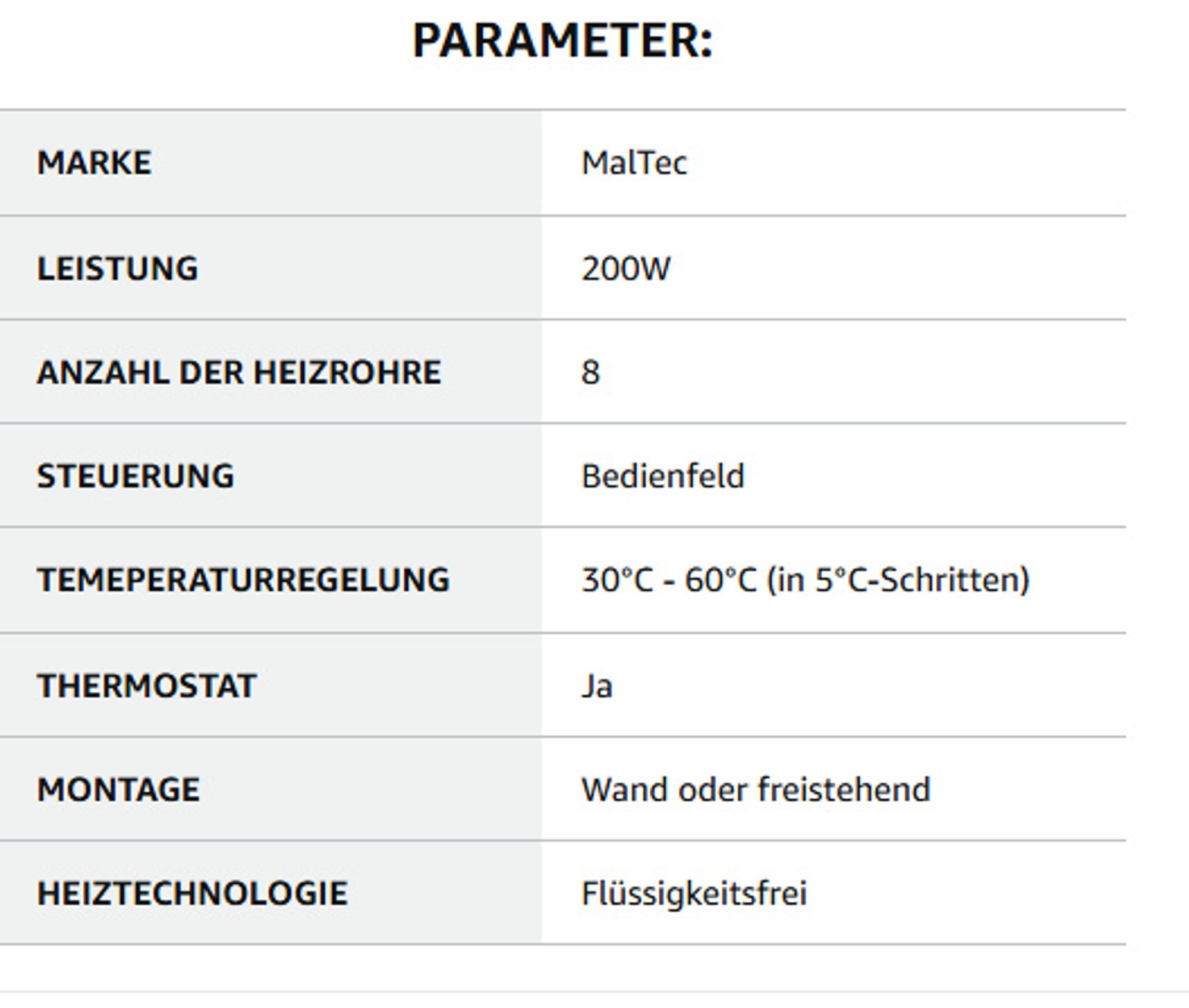 MalTec Badheizkörper Heizkörper BH200W Elektro Handtuchtrockner Thermostat Weiss 80/90*50cm LCD Timer