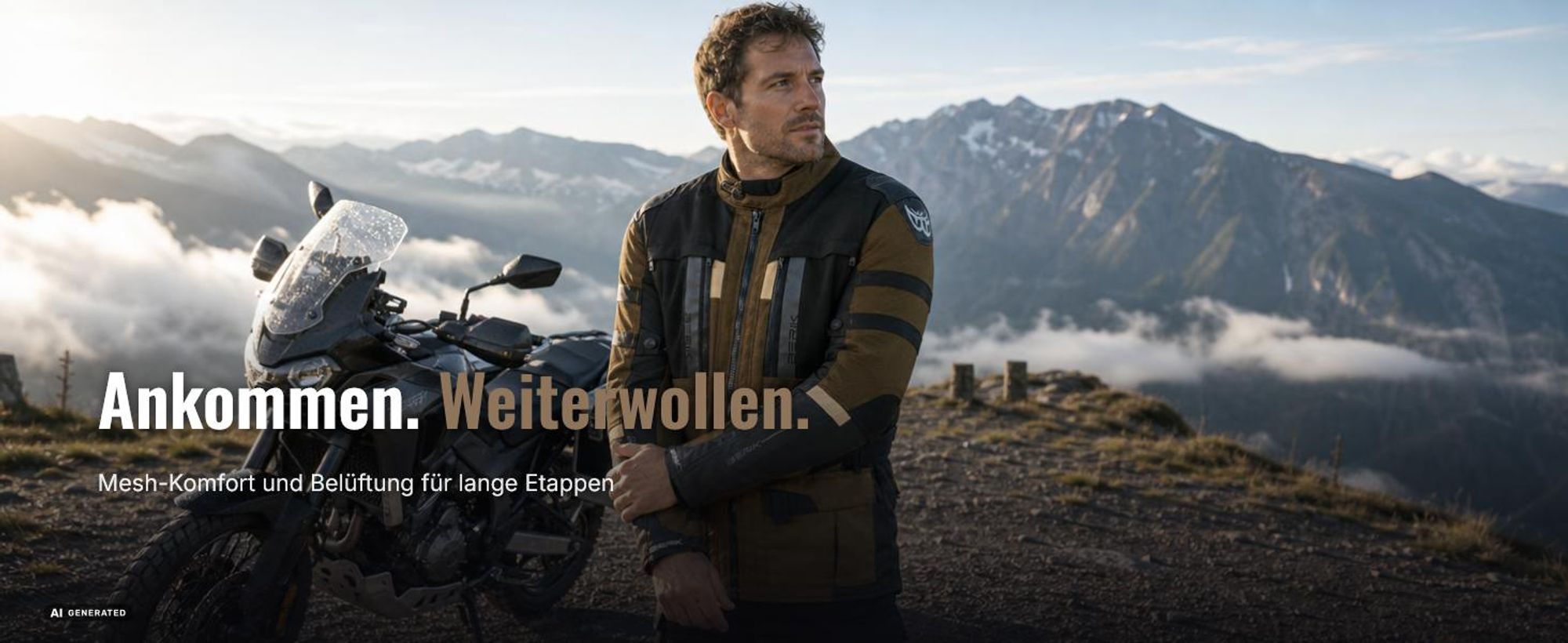 Berik Absolute Zero RX wasserdichte Motorrad Textiljacke, schwarz/oliv, 52