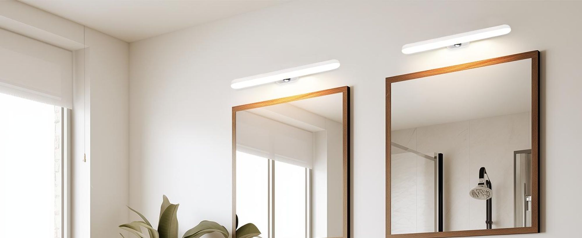 ZMH Wandleuchte LED mit Bewegungsmelder Wandstrahler Touch Dimmbar USB Batteriebetrieben Lampe 360°Drehbar für Spiegel Ohne Stromanschluss