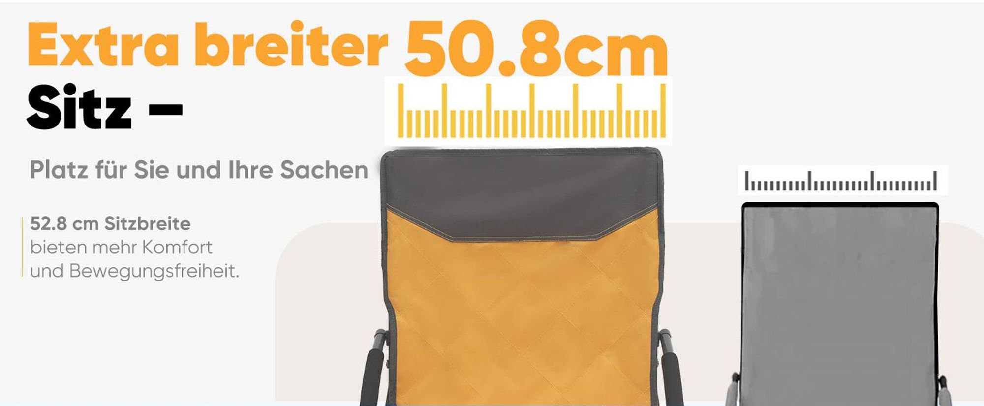 Sekey Strandstuhl Faltbar Campingstuhl Leicht Faltstuhl Sonnenstuhl Klappstuhl, Gelb