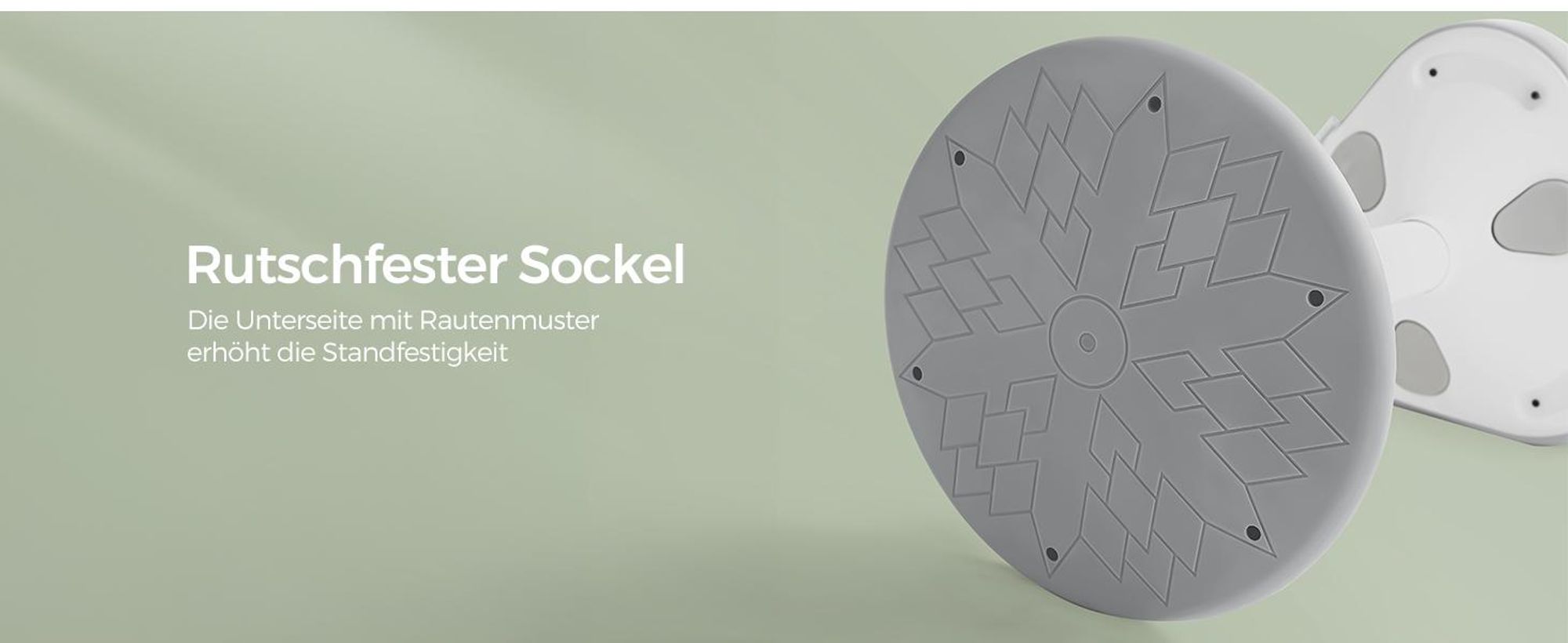 SONGMICS Stehhocker um 360° neigbar, großer Sockel, Anti-Rutsch, grau