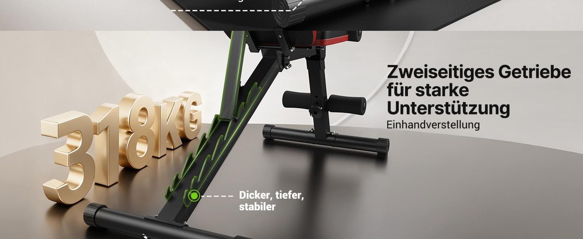 FLYBIRD Multifunktionale Hantelbank, 317 kg maximale Belastbarkeit, inklusive Resistenzbändern, verstellbare Trainingsbank für Ganzkörpertraining zu