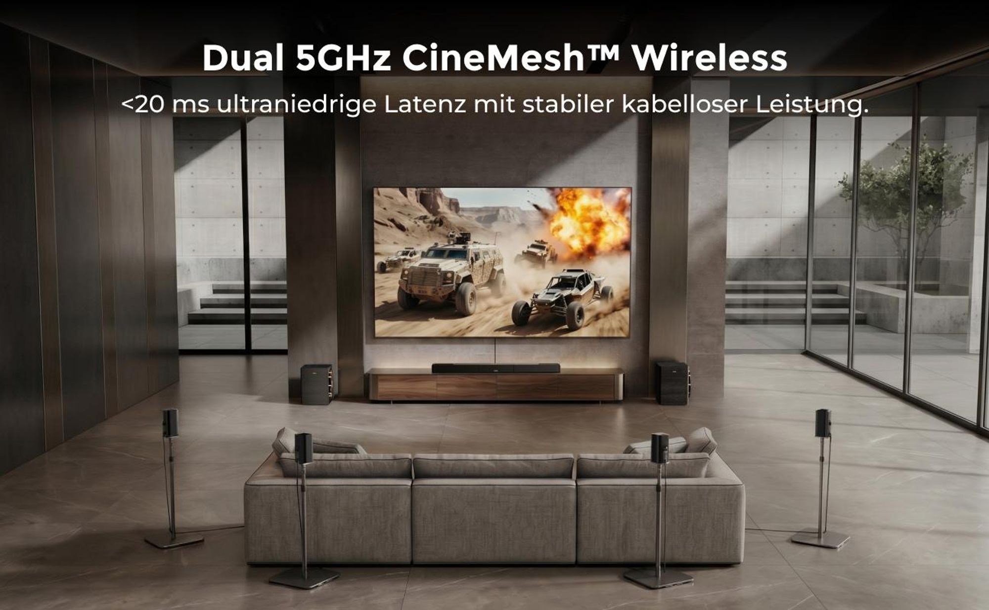 ULTIMEA Skywave X100 Dual 9.2.6 Soundbar mit Dolby Atmos & DTS:X, THX-Tuned, 2x10" Subwoofer, 2000W, 8K Pass-Through, Kabellos