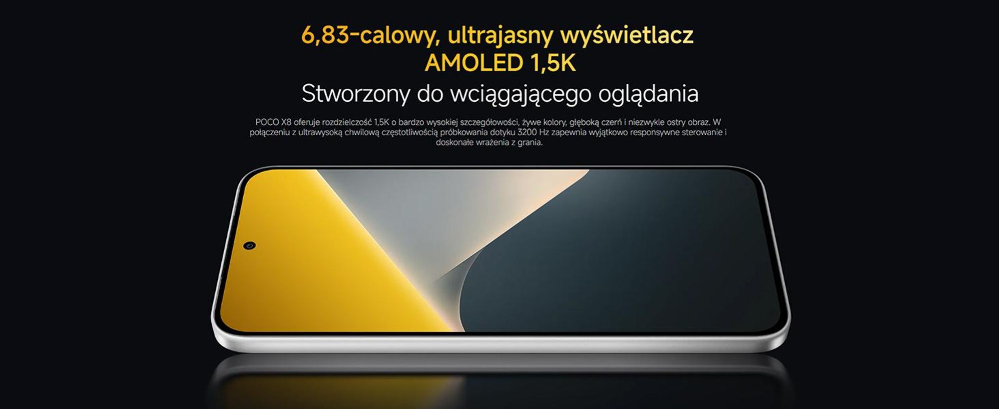 Smartfon Xiaomi Poco X8 5G 12 + 256 GB, pomarańczowy, bateria 8340 mAh