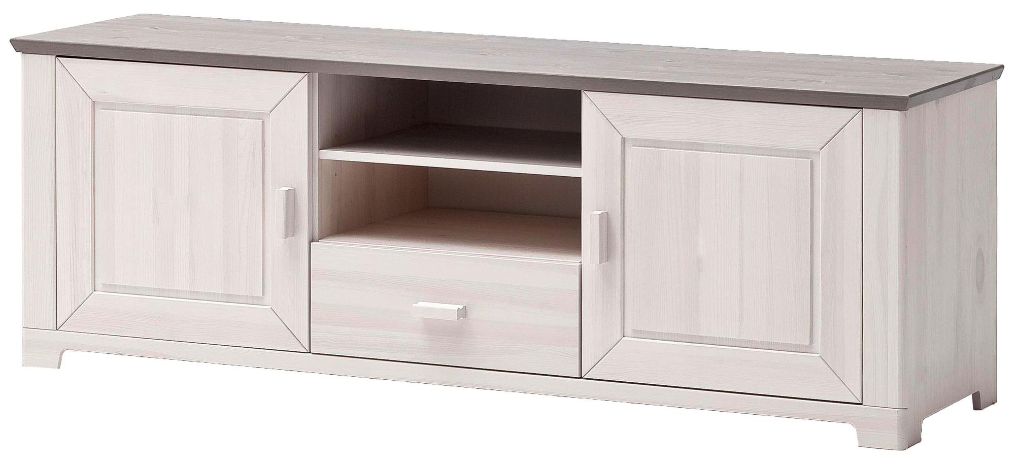 Malmö I – TV-Lowboard im Landhausstil mit massivem Kiefernholz und großzügigem Stauraum