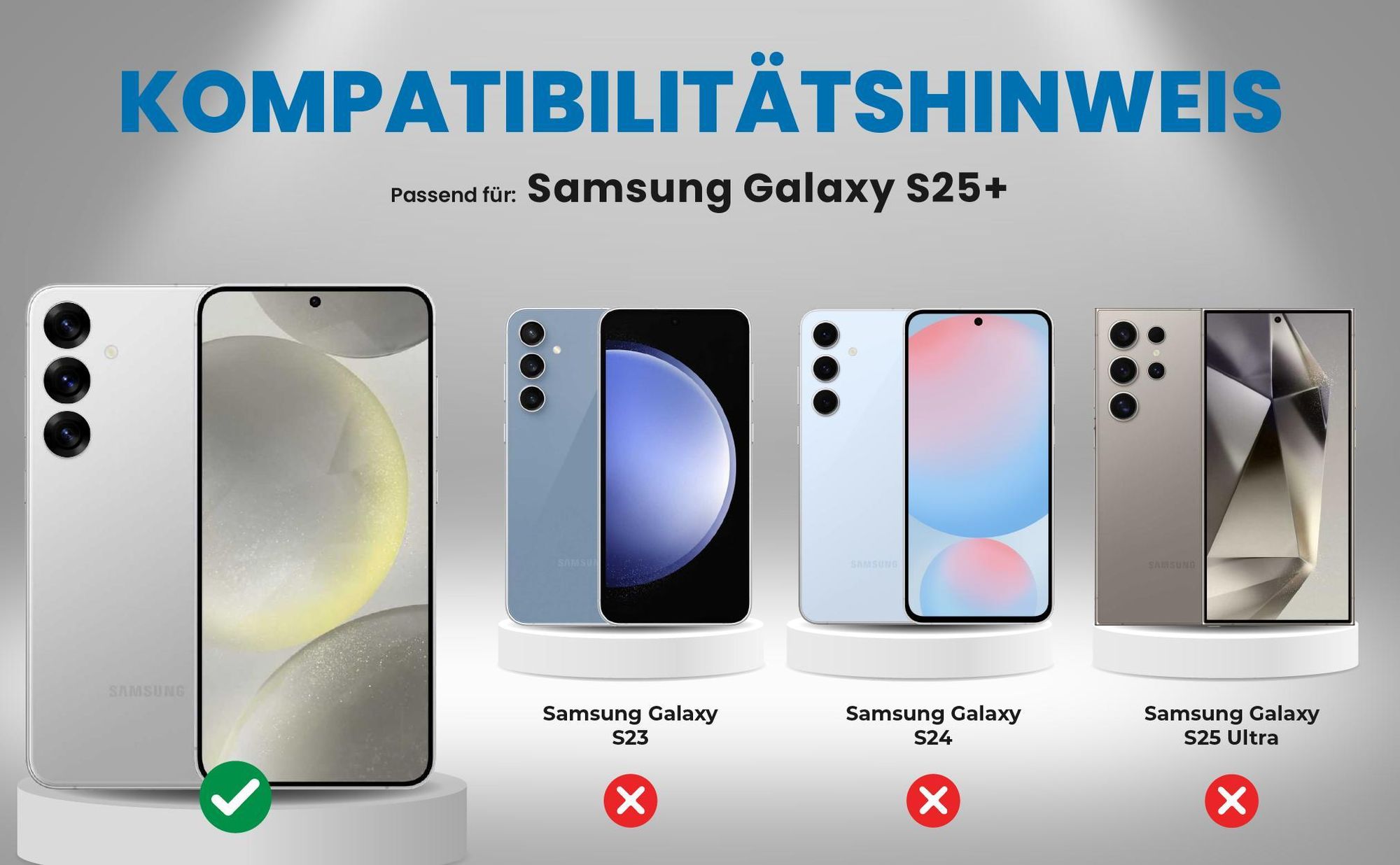 Kompatibilitätshinweise Hülle für Samsung Galaxy S25+