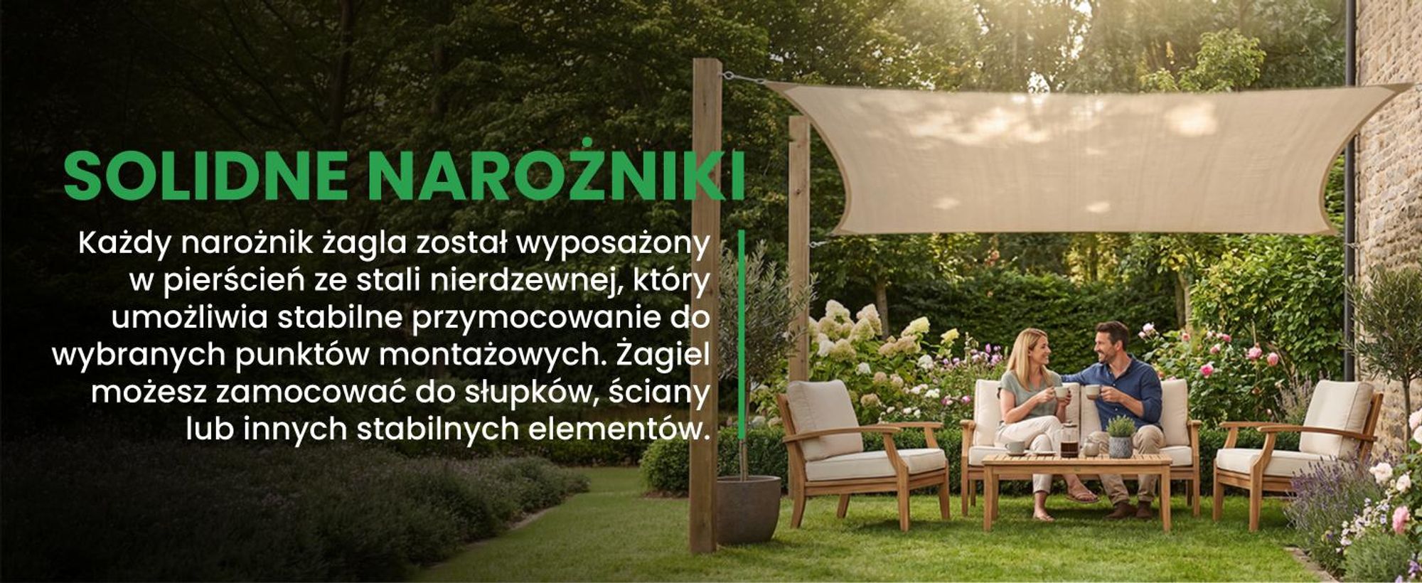 Żagiel przeciwsłoneczny prostokątny 4x5m ogrodowy na taras balkon beżowy wodoodporny