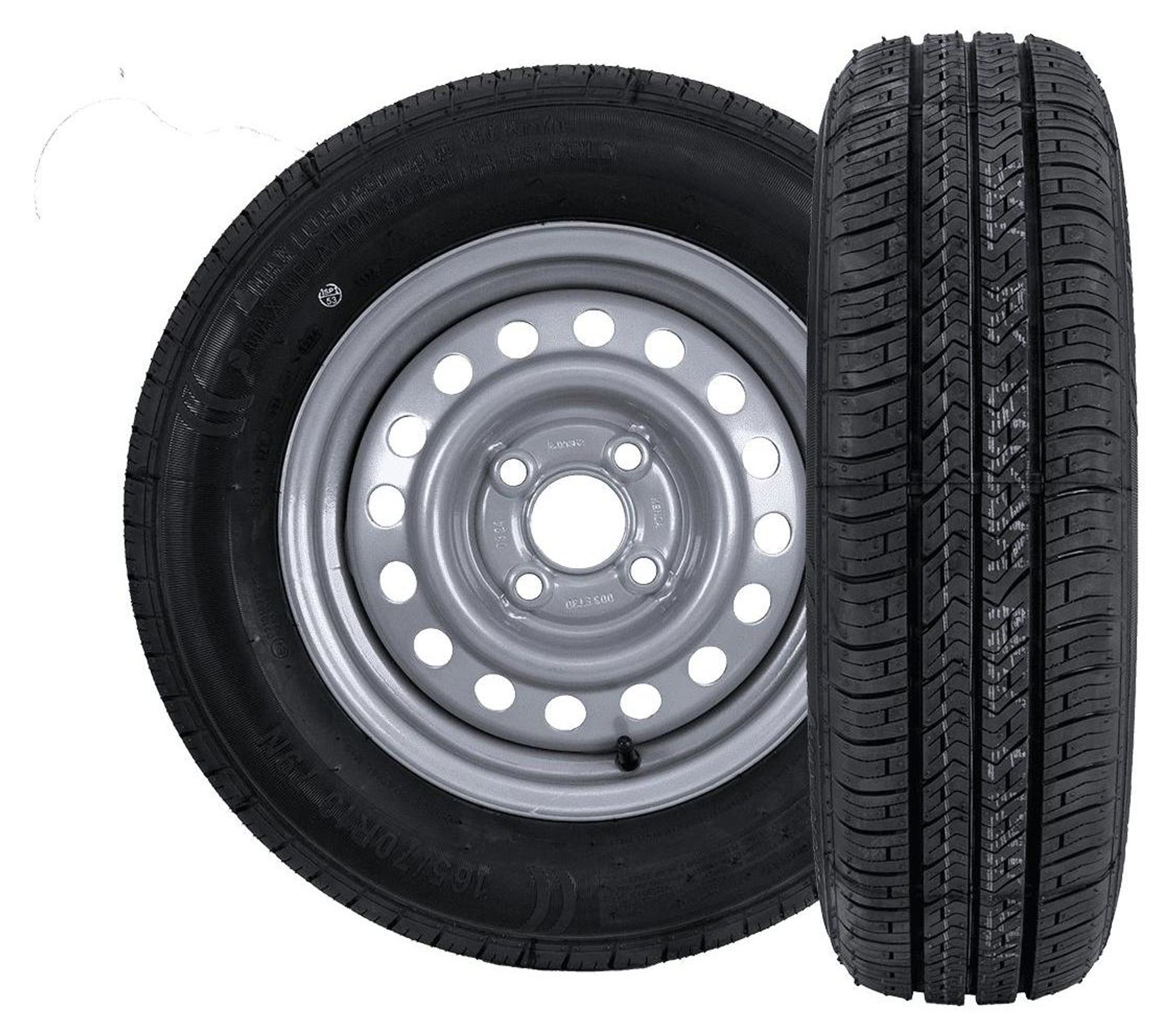 KENDA Anhänger Komplettrad 2er-Set 165/70 R13 für Camping- und Nutzanhänger