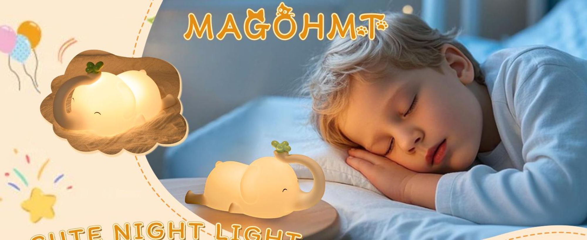 Nachtlicht Kinder,Elefant Nachtlicht Baby Stilllicht Dimmbar,Silikon Touch Nachttischlampe Kinder Mit Timer,USB Aufladbare,Baby Geschenk Junge Mädchen