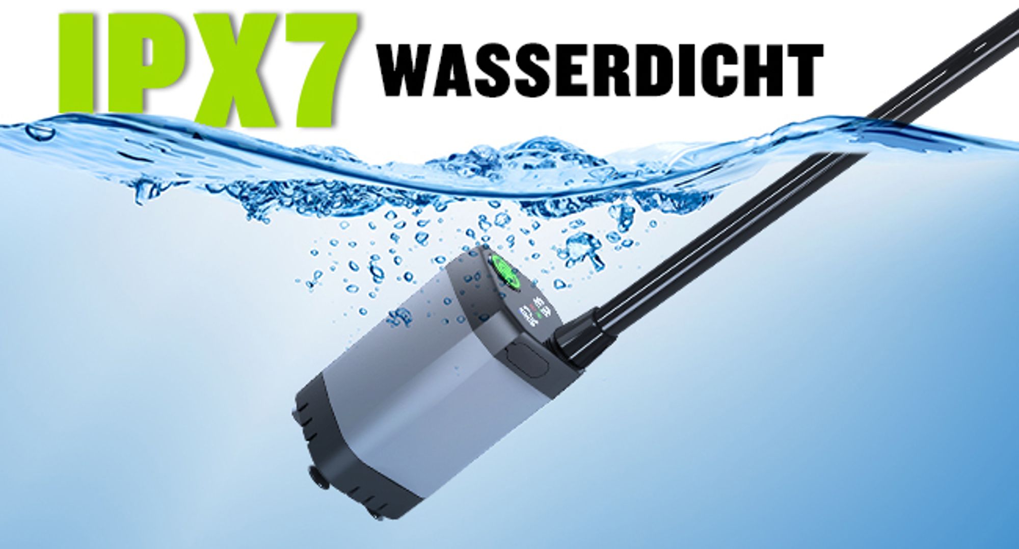 Tragbare Campingdusche,[6000 mAh] ,Pump- und Temperaturanzeige,mit Duschkopf und 2 m Schlauch für Garten, Waschen des Autos, Strand, Camping, Haustier