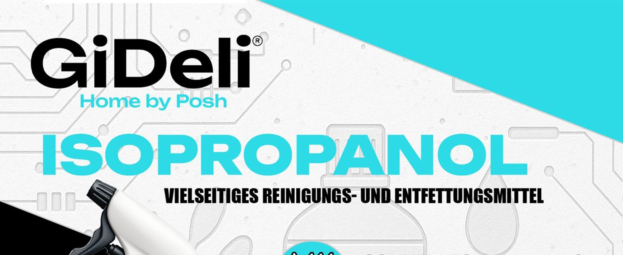 Izopropanol 750 ml 99,9% IPA Środek czyszczący w sprayu Odtłuszczacz do elektroniki GiDeli