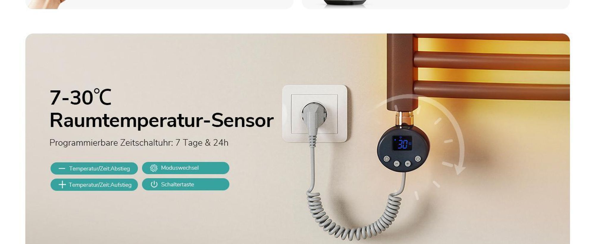 EMKE Elektrisch Badheizkörper 140X60cm 600W Anthrazit Handtuchheizkörper gebogen Wifi Steurung Intelligent Thermostat Handtuchwärmer