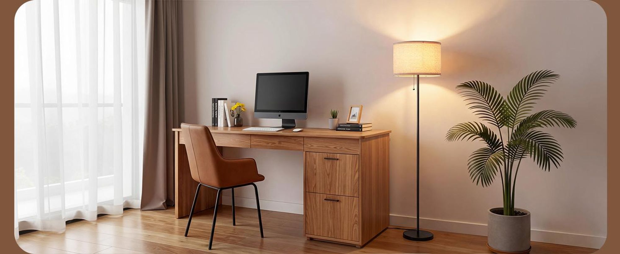 EDISHINE Stehlampe Wohnzimmer, Moderne Stehleuchte mit Leinen-Lampenschirm & schwarzm Metallgestell, für Schlafzimmer Büro, 145cm