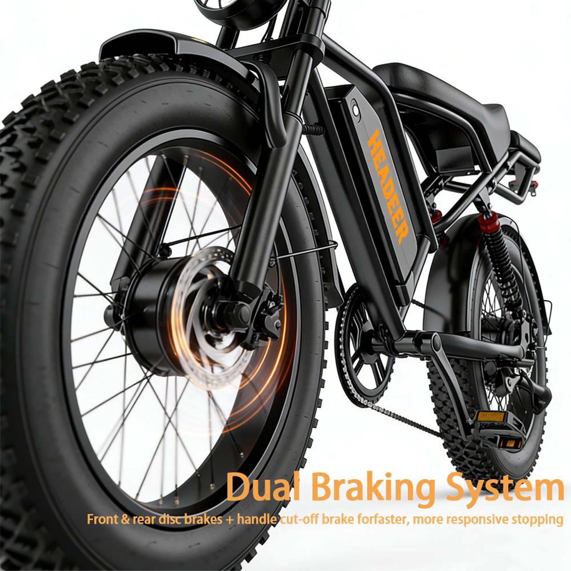 BK20 All-Terrain-E-Bike, 48V 20Ah, 20-Zoll-Offroad-Reifen, Reichweite bis 80 km, 150 kg