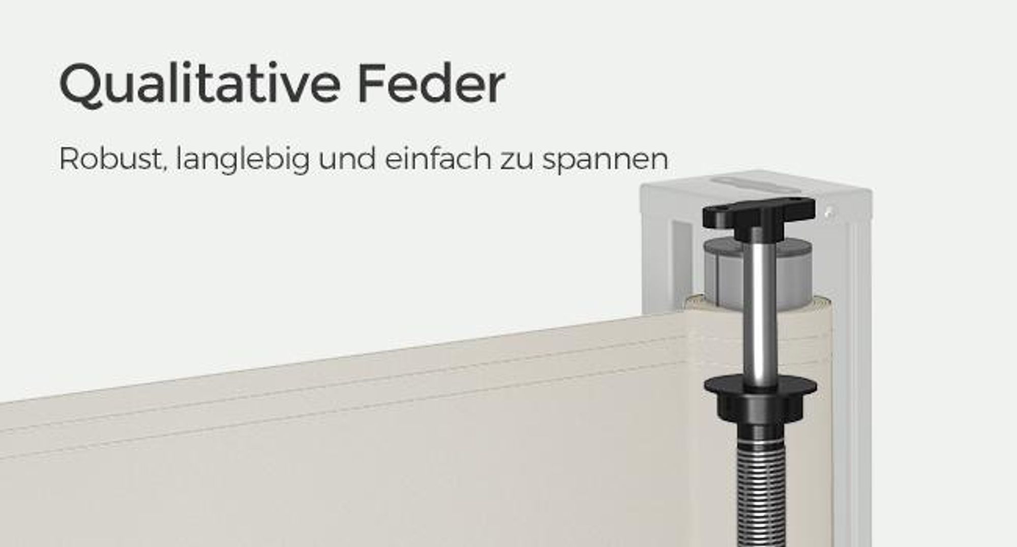 SONGMICS Alu Seitenmarkise 200 x 400 cm 280 g/m² ausziehbar Sichtschutz, Sonnenschutz für Balkon & Terrasse Beige GSA204E01