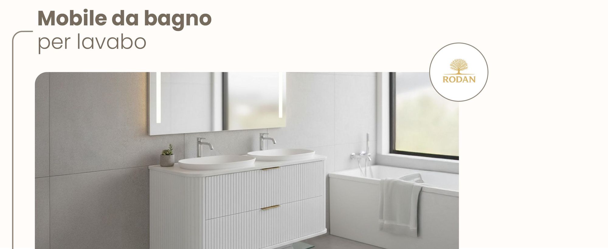 Mobile da bagno 100 CM Bianco opaco MDF 2 cassetti