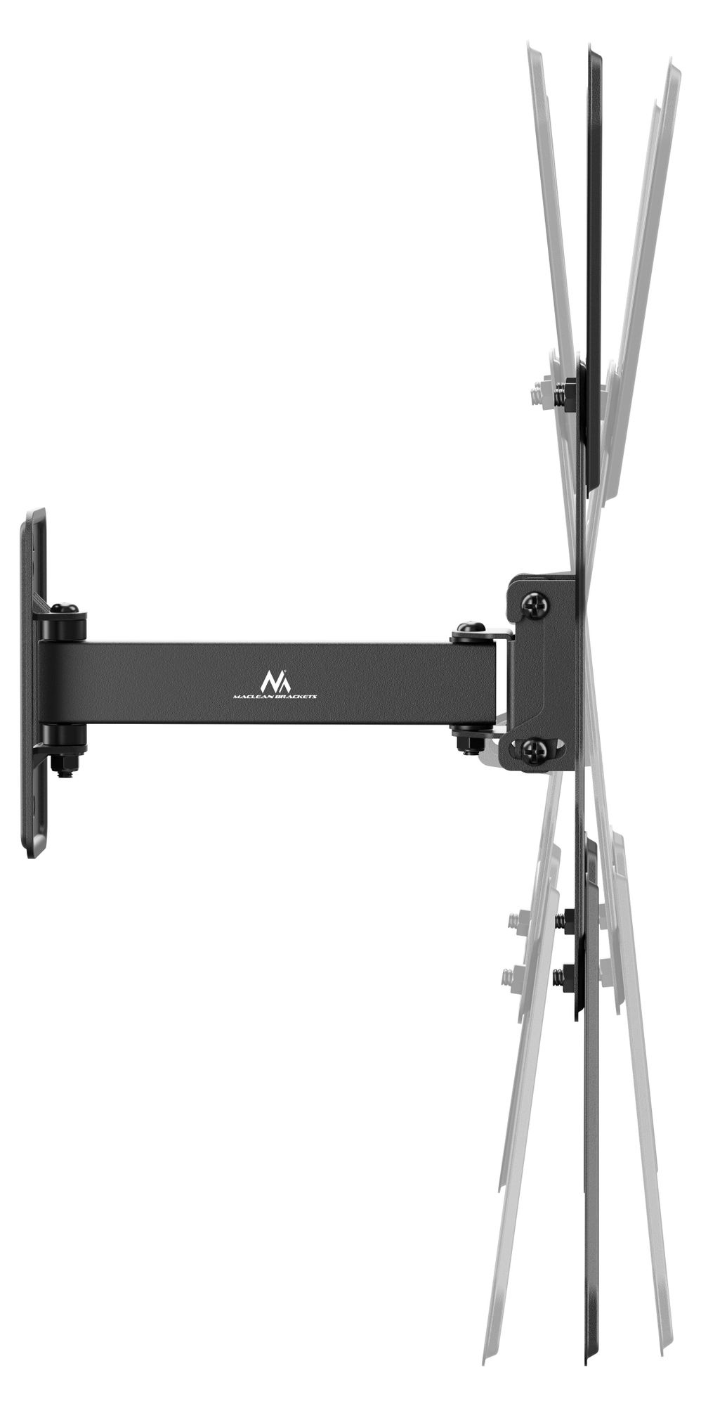 Halterung / Aufhängung für Fernseher oder Monitor von Maclean max. 23–65" max. Tragkraft 30 kg universell einsetzbar max. VESA 400×400 MC-758 N