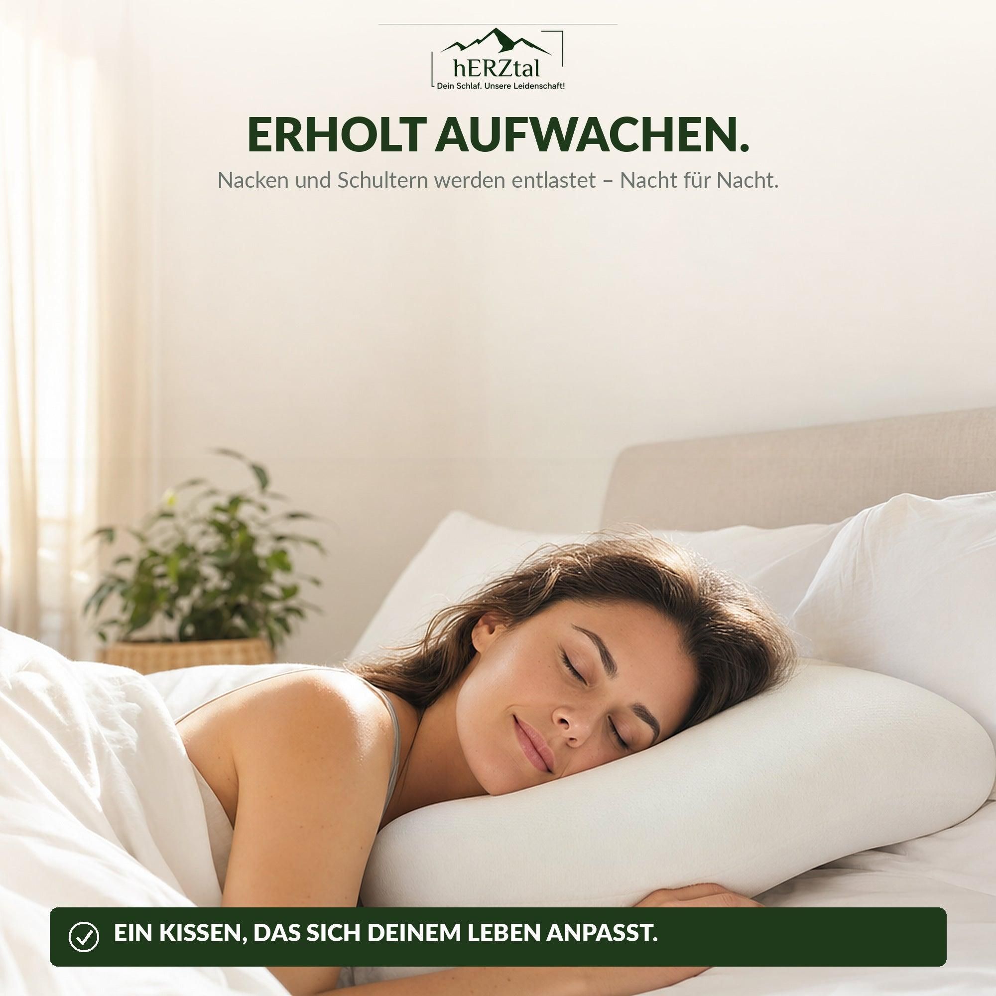 hERZtal orthopädisches Nackenstützkissen 11 cm 40x80 cm – erholung