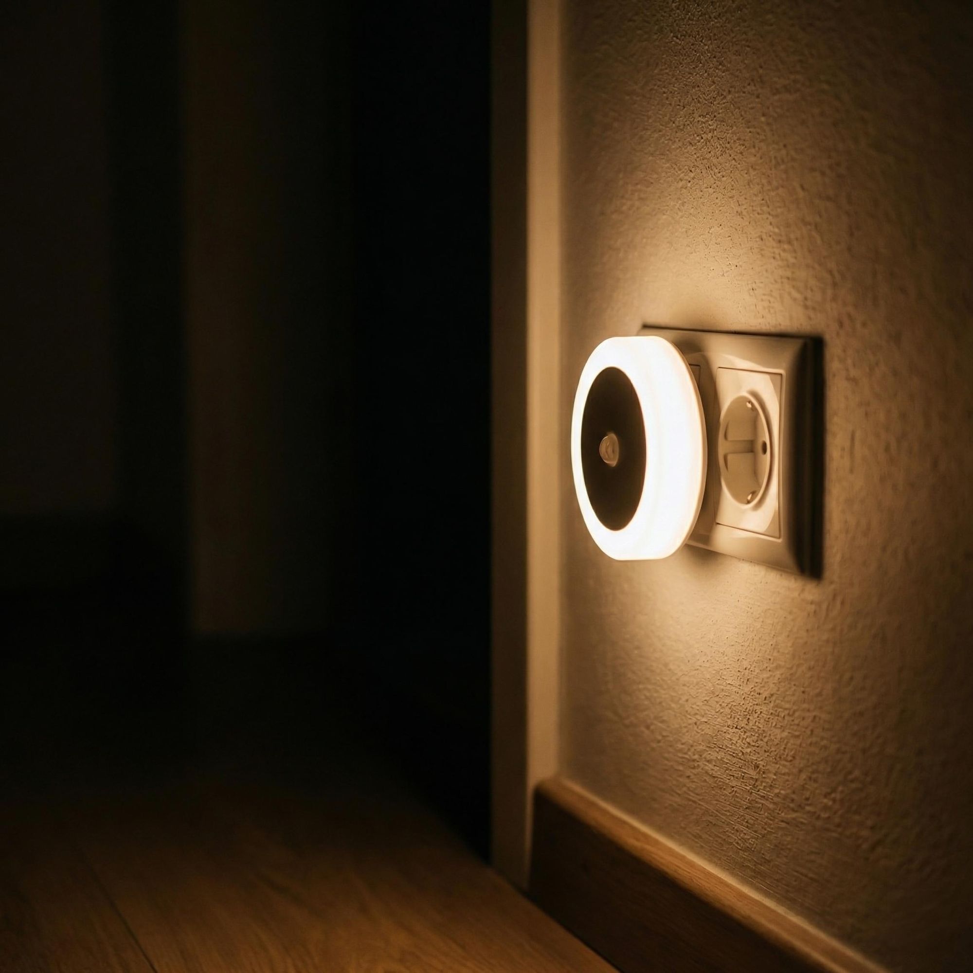 LED Nachtlicht Steckdose mit Bewegungsmelder und Dämmerungssensor | Automatische Orientierungsleuchte Steckdosenlicht Nachtlampe Schlummerlicht