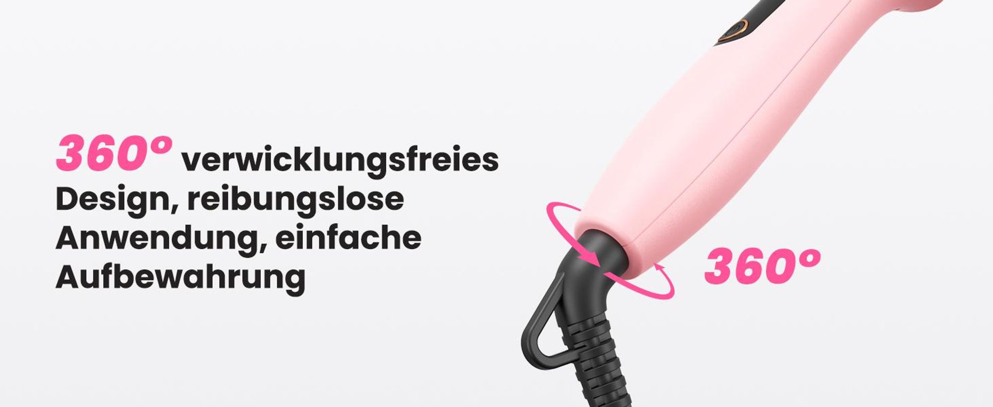 Elektrische Thermobürste, Lockenstäbe, Ionische Rundbürste mit Infrarot, Föhnbürste, 10 Temperaturstufen, Haar schonend, Nur trockenes Haar